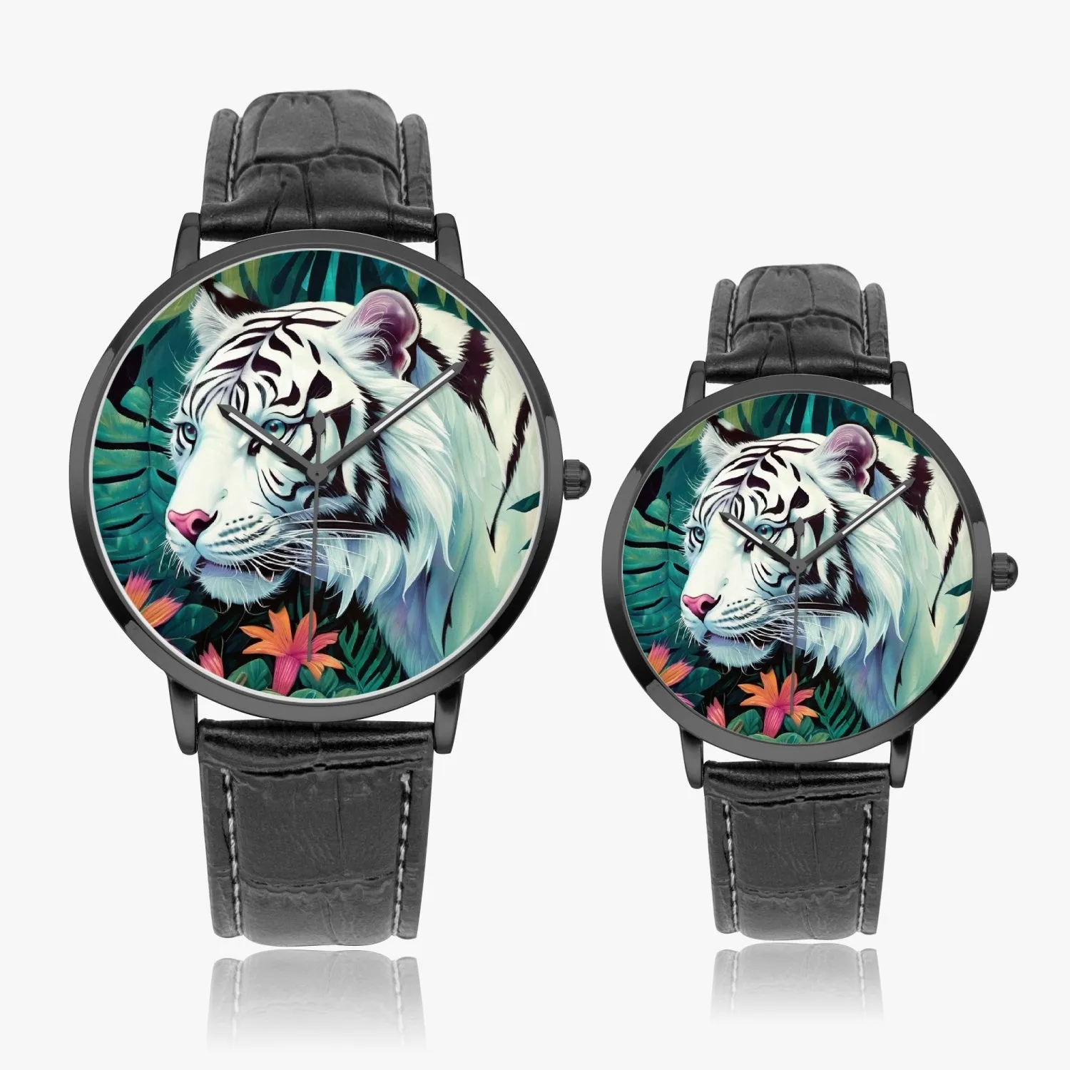 Montre à Quartz Instafamous "Tigre blanc et fleurs" (249)