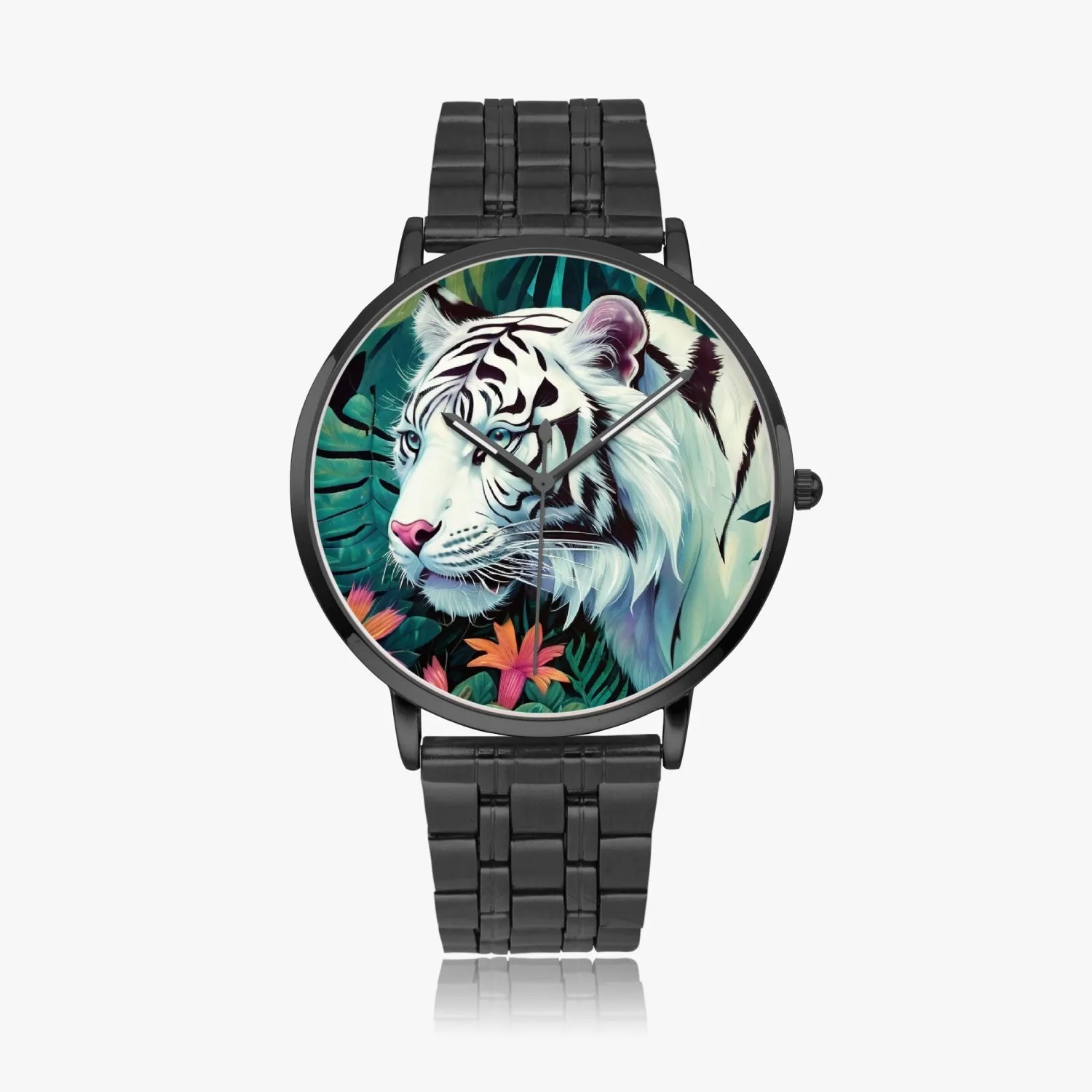 Montre à Quartz Instafamous "Tigre blanc et fleurs" (249)