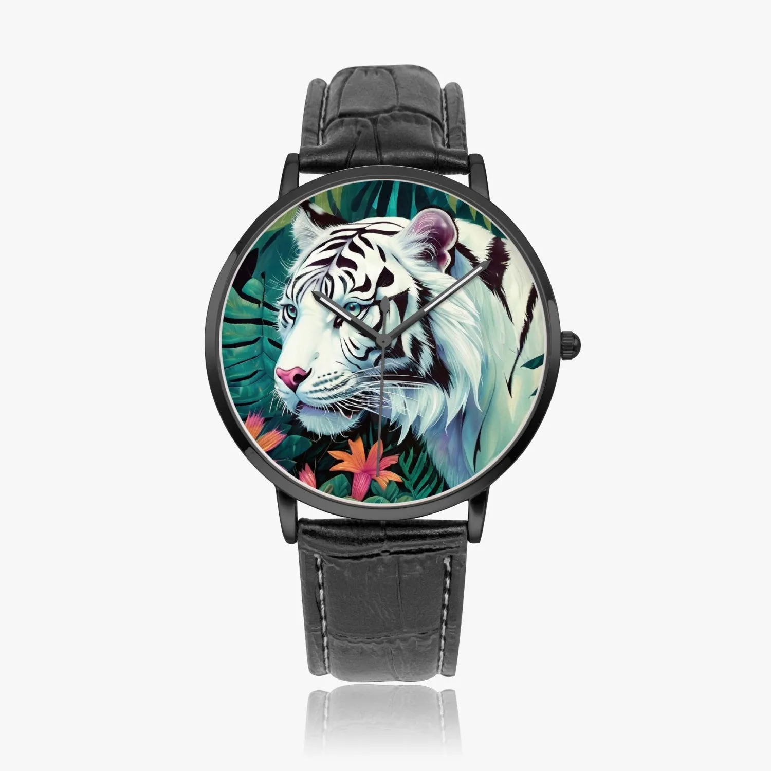 Montre à Quartz Instafamous "Tigre blanc et fleurs" (249)