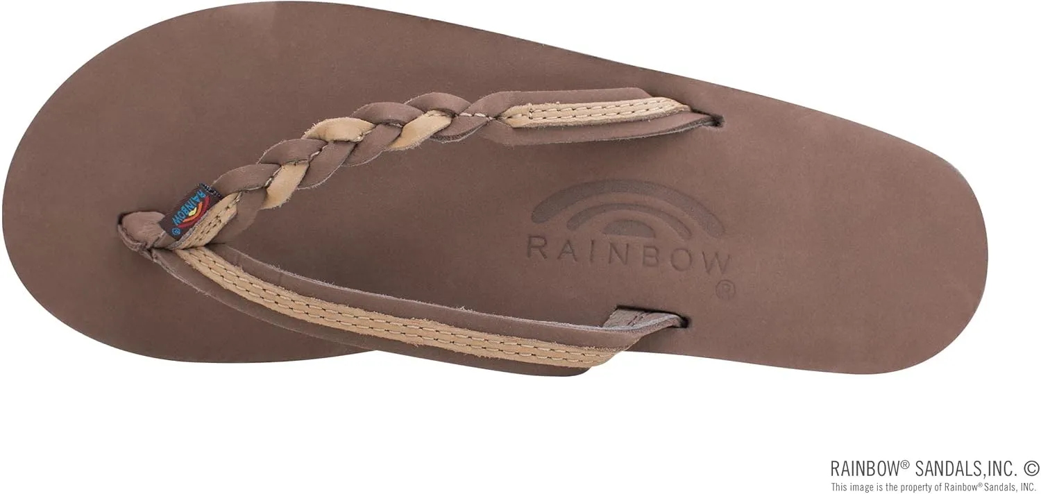 Rainbow Sandals Womens Flirty Braidy Premier Leather w/Single Braided Strap