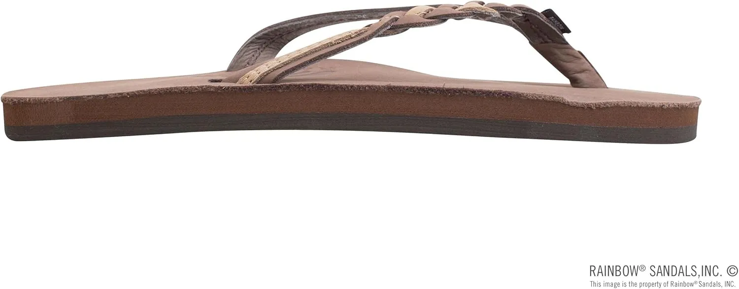 Rainbow Sandals Womens Flirty Braidy Premier Leather w/Single Braided Strap