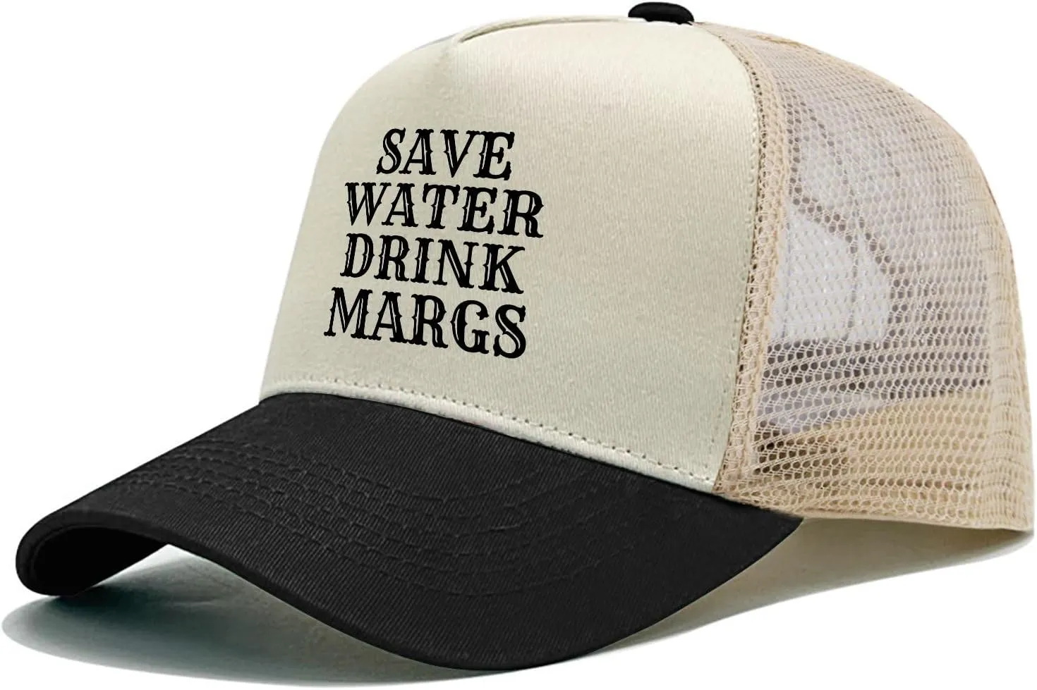 Save Water Drink Margs Trucker Hat Men Funny Mesh Cap for Summer