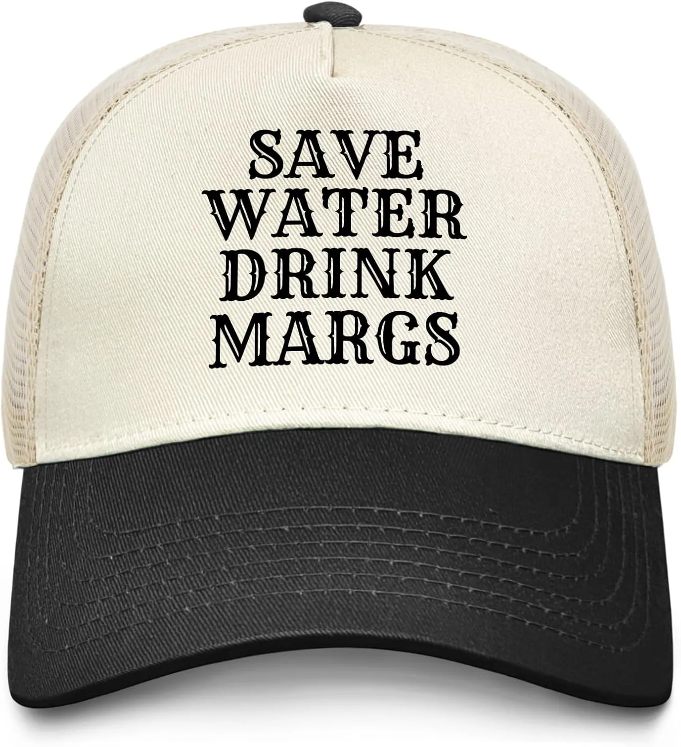 Save Water Drink Margs Trucker Hat Men Funny Mesh Cap for Summer