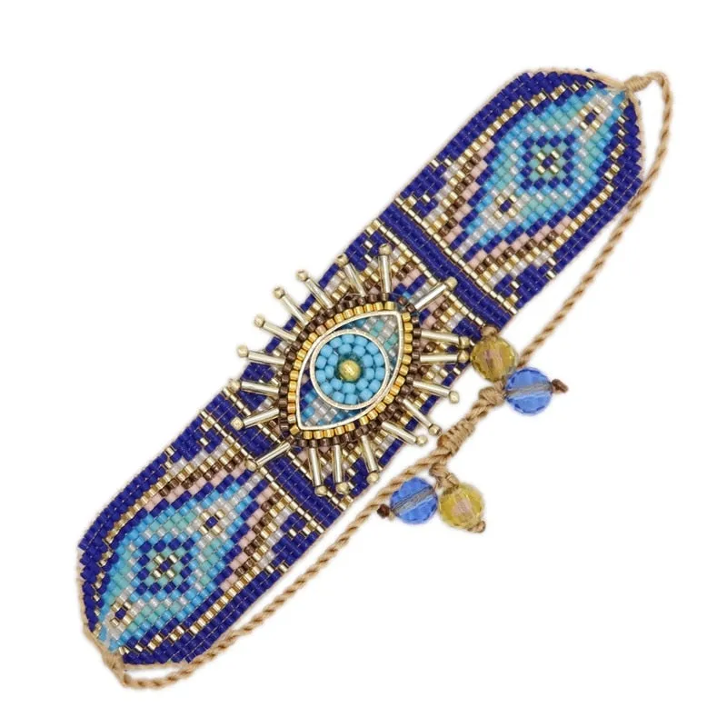 Seed Bead Cuff Bracelets 18 Different Styles And Colors You Choose Evil Eye With Tassels Or 3 Piece Sets With Crystals And Studs Tiny Indian Beads Stack Them!