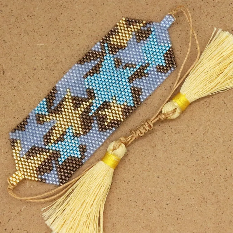 Seed Bead Cuff Bracelets 18 Different Styles And Colors You Choose Evil Eye With Tassels Or 3 Piece Sets With Crystals And Studs Tiny Indian Beads Stack Them!