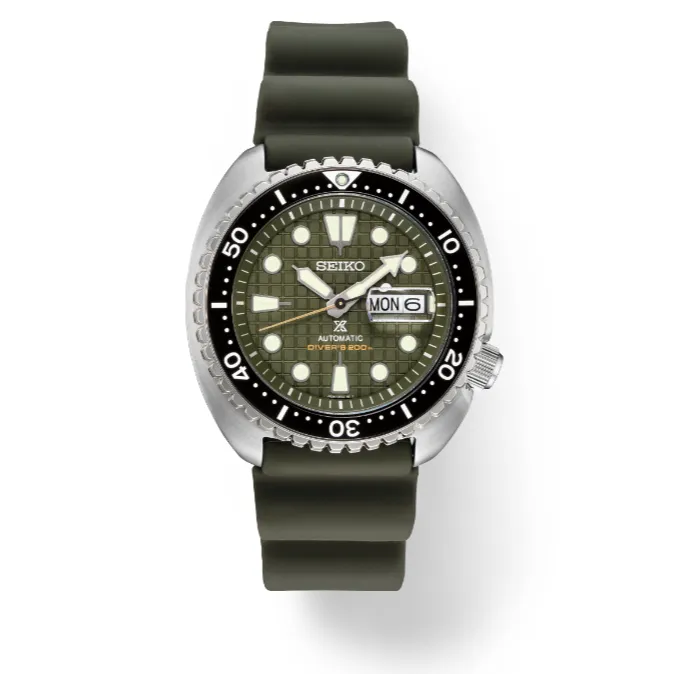 Seiko Prospex Automatic Diver Rotating Bezel 45.0 mm Green Dial Men's Watch (SRPE05)