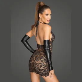 Sexy Sheer Lace Deep Neckline Mini Dress Rebellious Tigress