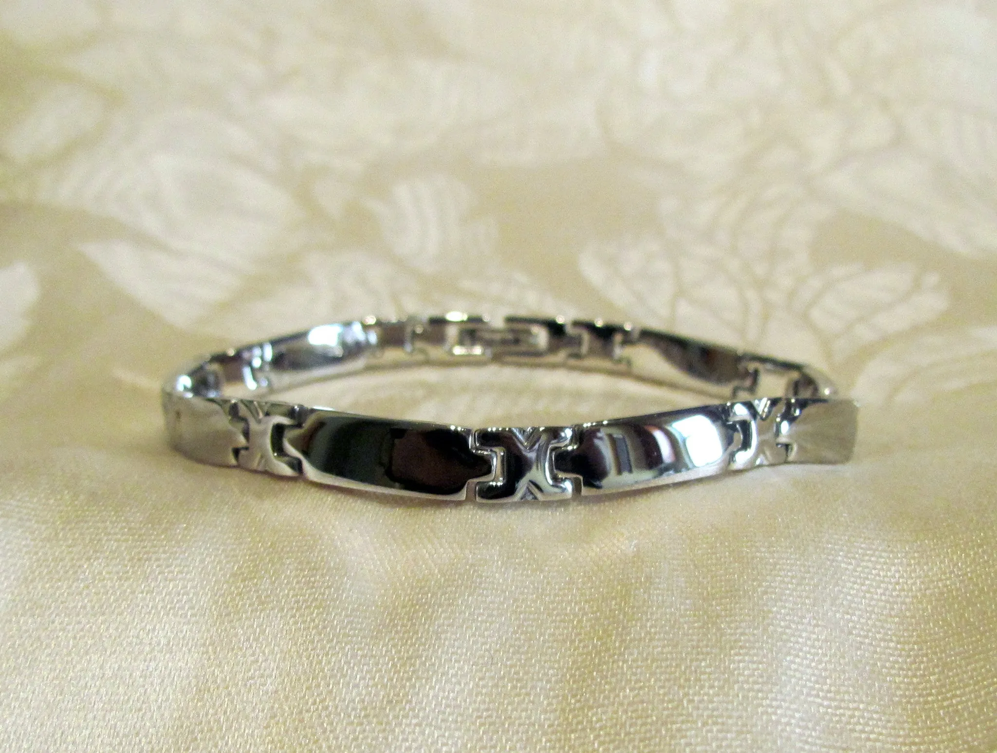 Stainless Steel Link Bracelet Mens Or Ladies Unisex Unused