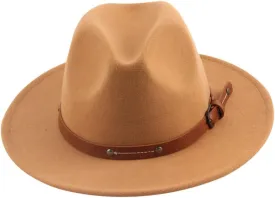 Stylish Woolen Jazz Hat with Wide Brim Unique Flat Top Design for Men Women for Parties Weddings and Cosplay Lightweight and Durable Fashion Accessory