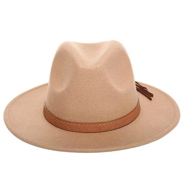 Valencia Fedora Hat With Leather Band