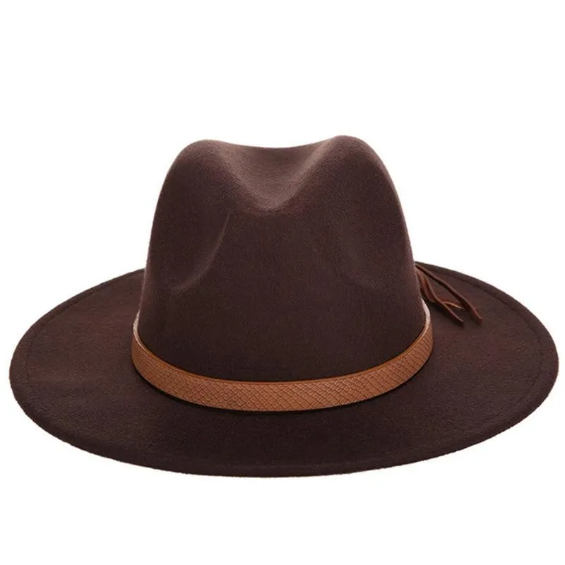Valencia Fedora Hat With Leather Band