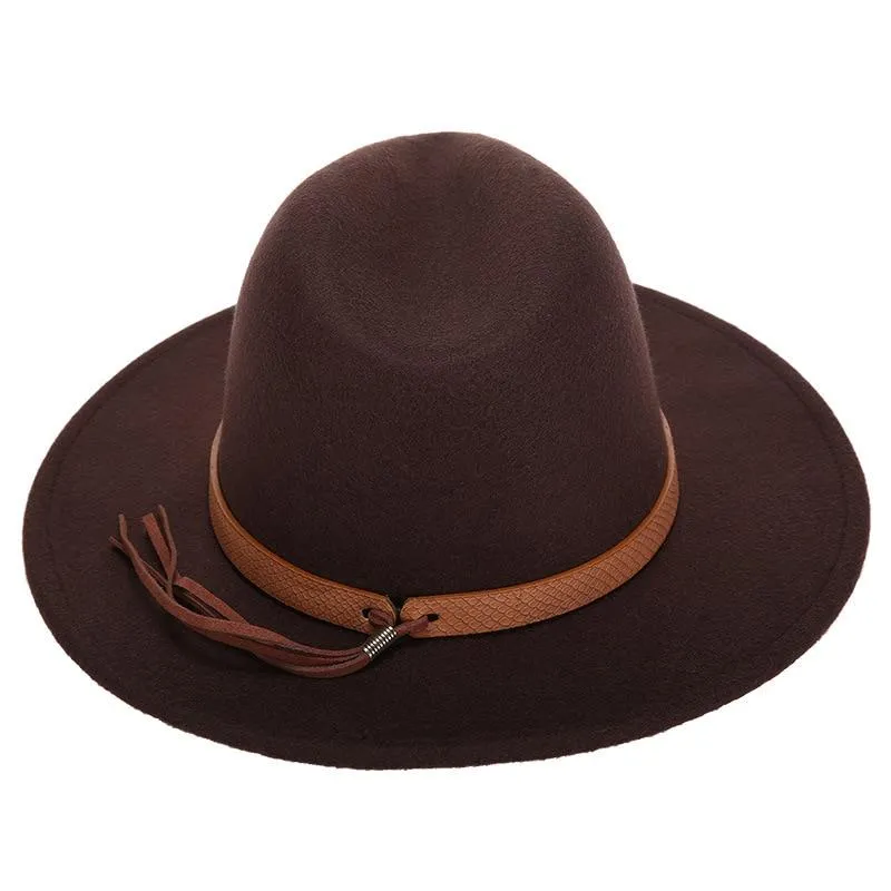 Valencia Fedora Hat With Leather Band