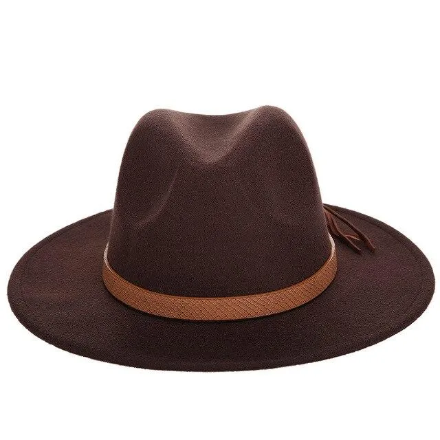 Valencia Fedora Hat With Leather Band
