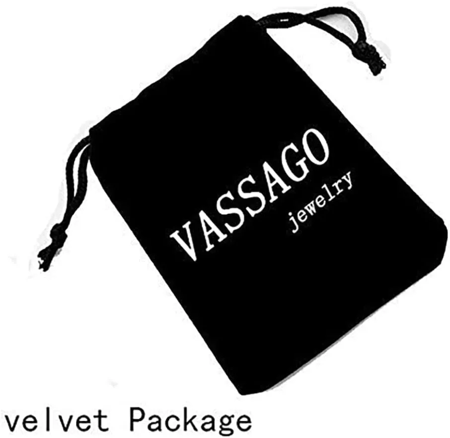 VASSAGO Hanukkah Necklace Triangle Menorah Pendant Necklace Stainless Steel Chanukah Jewelry Dainty Jewish Religious Gifts for Teens Women Men (1-Silver)