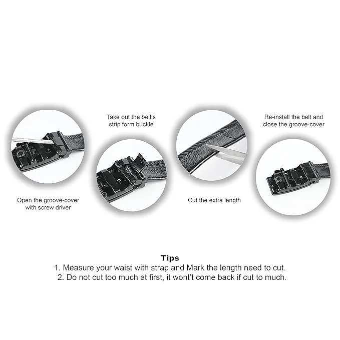 Venardo VINTOSS Genuine Leather Autolock Belt for Men - Perfect for Formal and Casual Wear - Adjustable