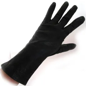 VINTAGE GRANDOE BLACK LEATHER Quality Womens GLOVES Lined Outdoor Cold Winter