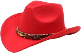 Vintage Wool Fedora Hat - Wide Brim Panama Style With Leather Band, Classic Retro Hat For Men Women