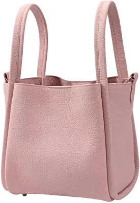 Women's Classic Design Luxury Leather Bag Soft Handbag Fashion Multi functional Bucket Bag Elegant Handbag