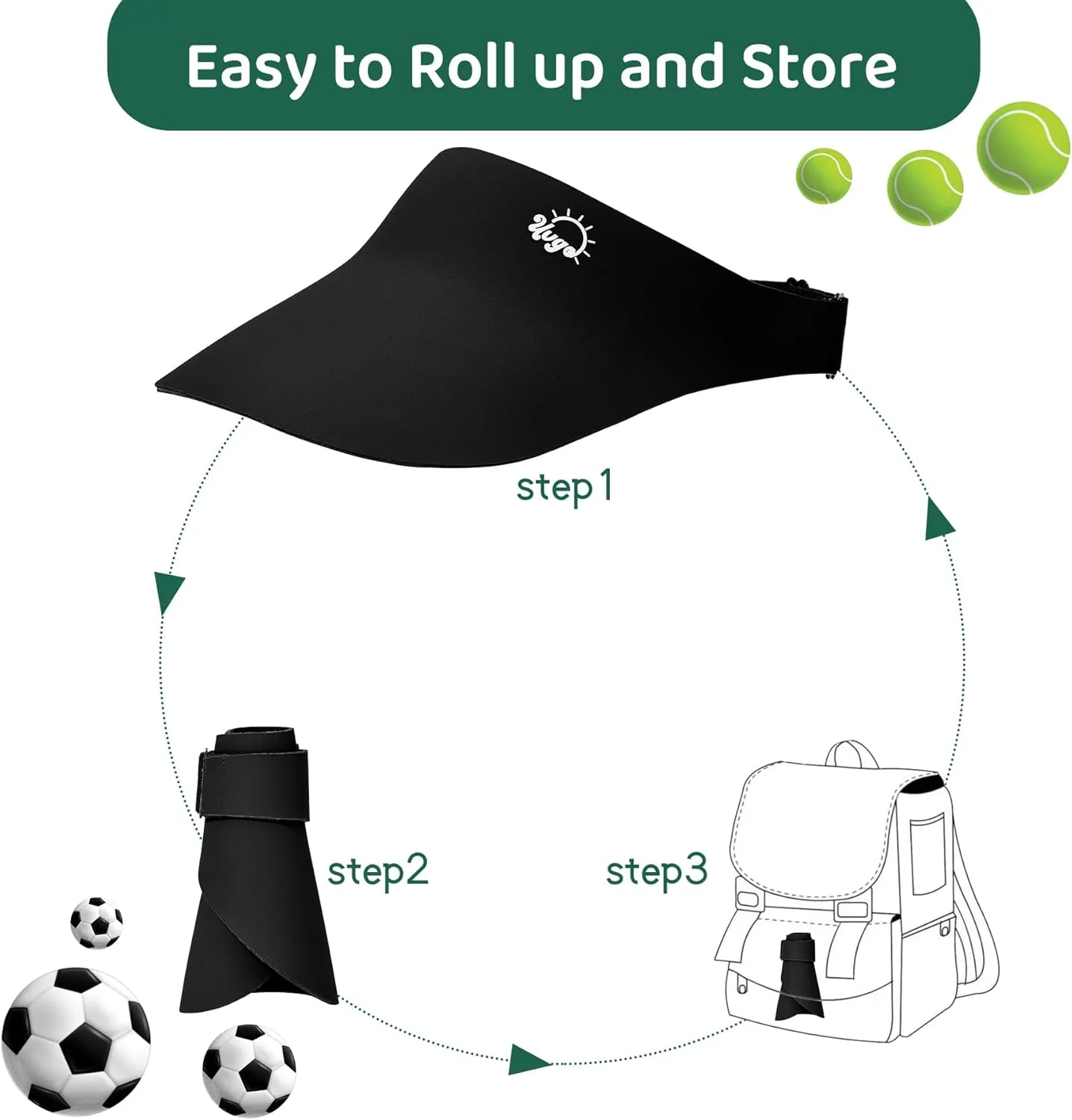Zando Kids Visors for Girls Boys UPF 50  Sun Visor Hat Adjustable Kids Golf Hat Tennis Sports Hat Lightweight Visor Cap 6-12T
